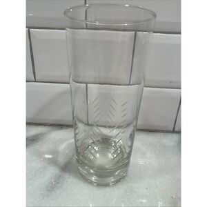 Javit CRYSTAL Rain Collection Etched Fine Cut MCM Vtg 1 Glass